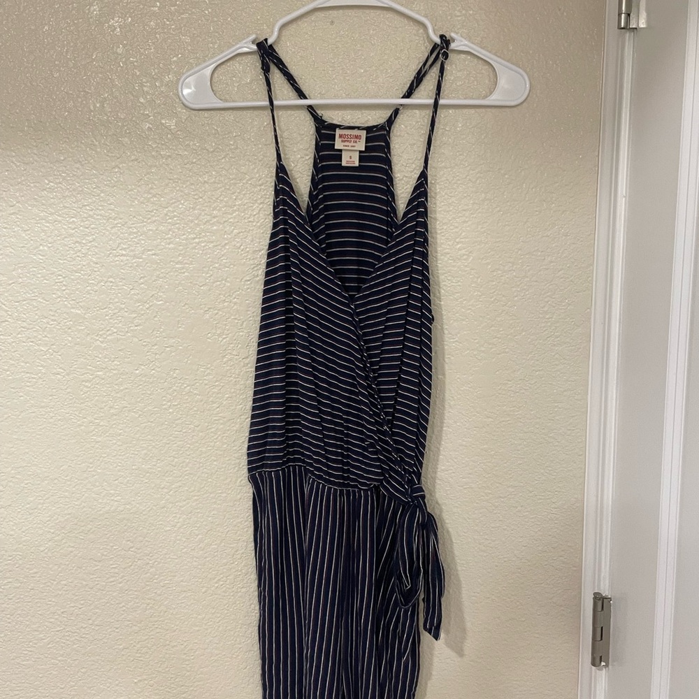 Mossimo Supply Co. Navy, White & Red Striped Romper